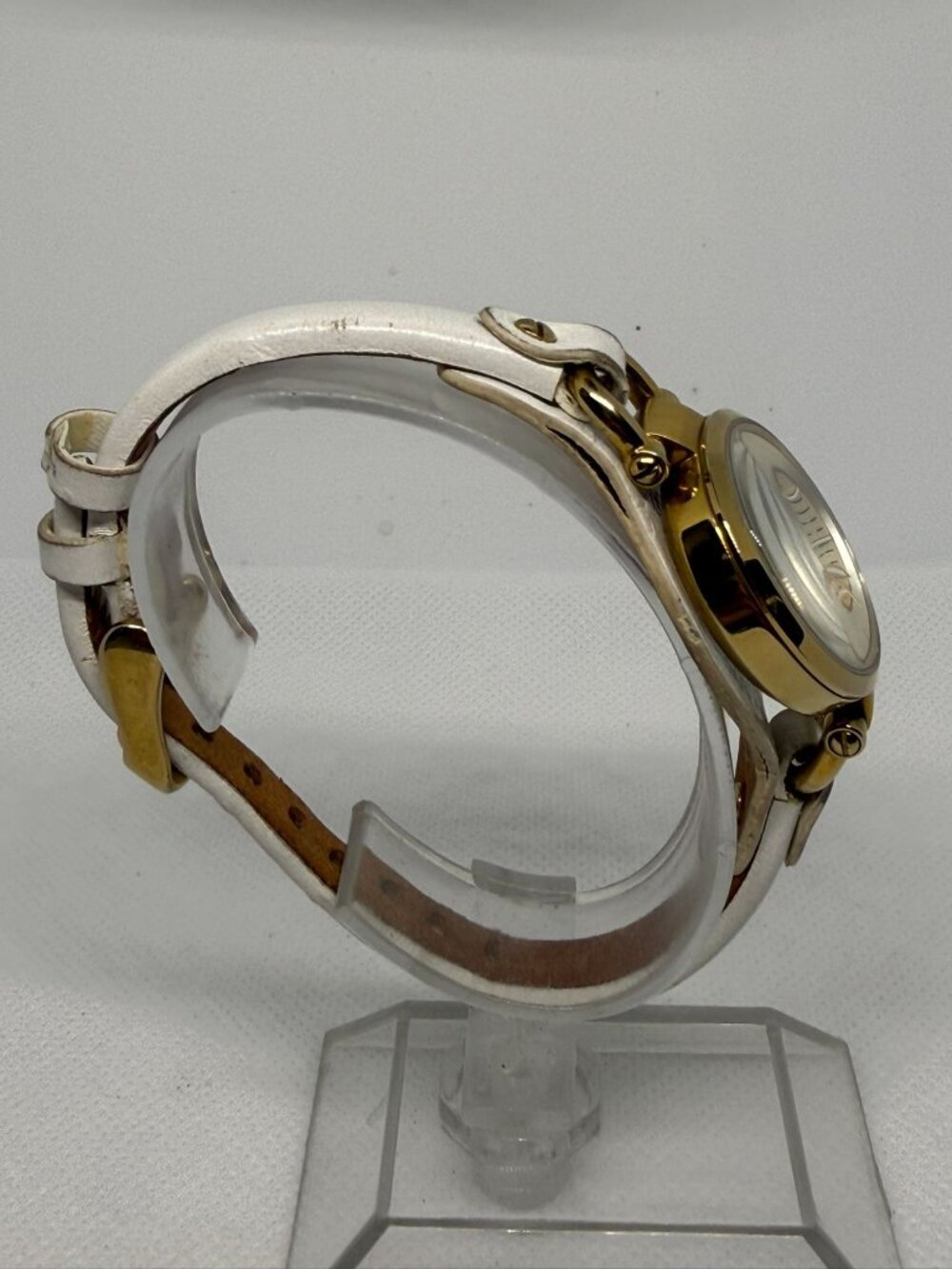Fossil Georgia Women Gold-Tone Stainless Steel Watch White Leather Strap ES3266 - Picture 7 of 11